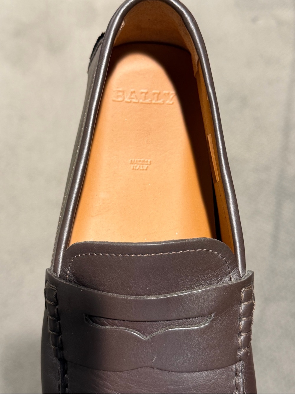 Bally Men's Leather Penny Loafers in Dark Brown - Picture 4 of 11